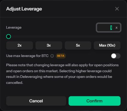Adjust Leverage (Free Trial hesabı)